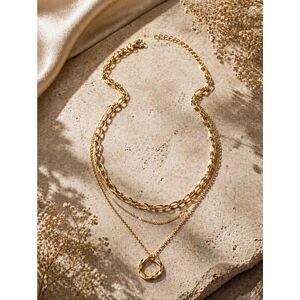 Circle Pendant Multilayer Necklace